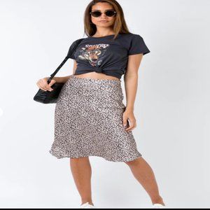 Princess Polly Midi Skirt Leopard, Size US4